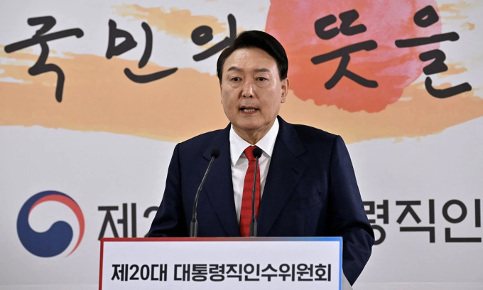 Tổng thống mới đắc cử Yoon Suk-yeol.