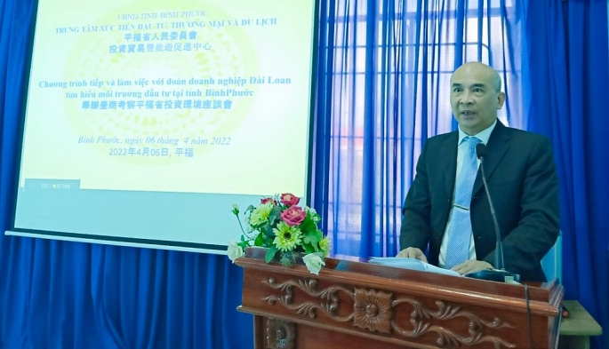 Ông Chang Wen Chung, Trưởng Văn phòng Kinh tế - Văn hóa Đài Bắc tại TP. HCM cho biết Đài Loan hiện đang đầu tư 29 dự án tại tỉnh Bình Phước, tiềm năng tăng trưởng vẫn còn rất nhiều