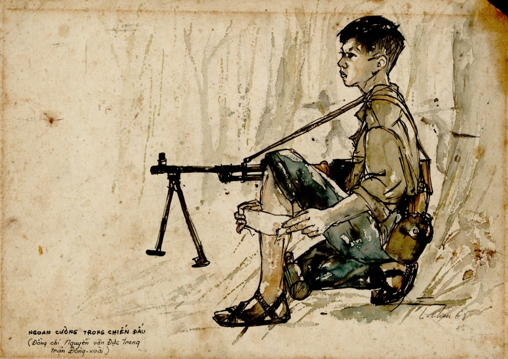 Triển lãm 70 bức ký họa chiến trường