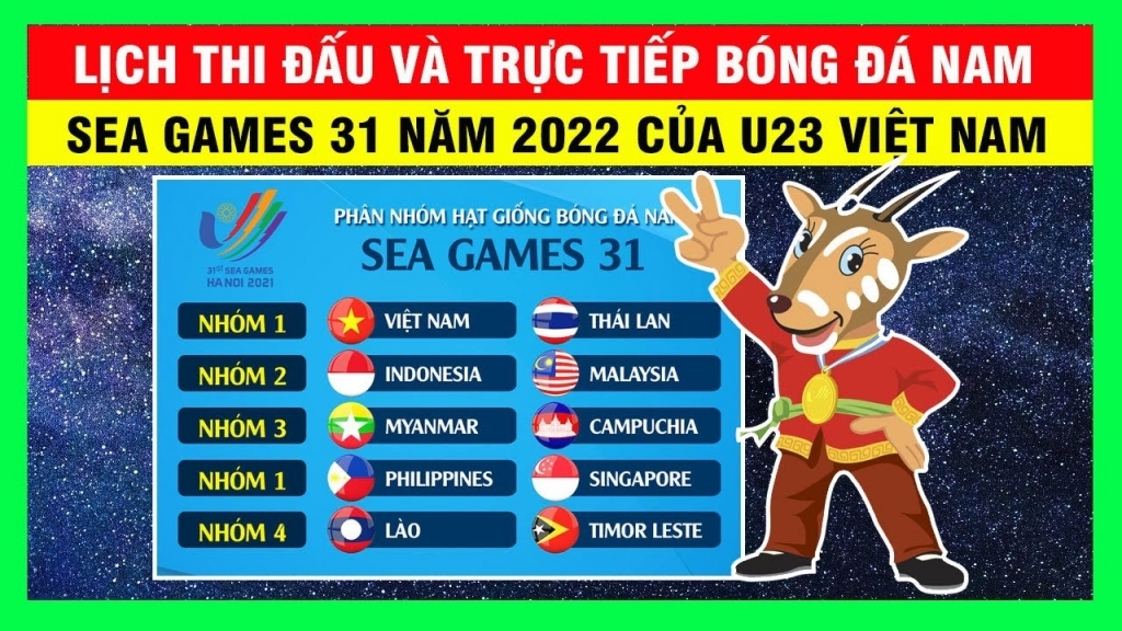 Lịch thi đấu của U23 Việt Nam và môn Bóng đá nam tại SEA Games 31