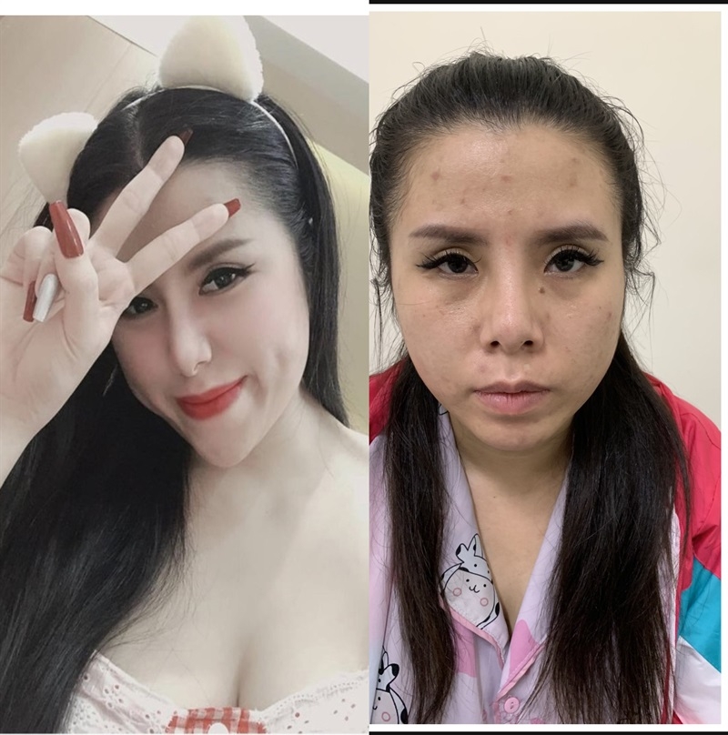 “Hot girl” Dương Thị Thanh Phương trên mạng xã hội và ngoài đời.