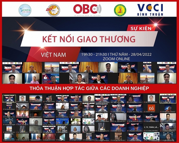 Toàn cảnh chương trình “Kết nối giao thương Việt Nam” dưới hình thức trực tuyến.
