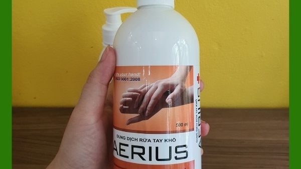 Cảnh báo sản phẩm “Dung dịch rửa tay khô Aerius chai 500ml” nghi ngờ là giả