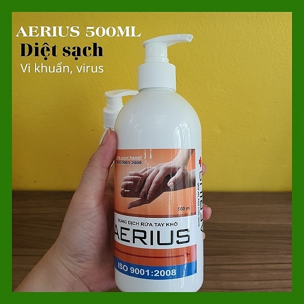 Cảnh báo sản phẩm “Dung dịch rửa tay khô Aerius chai 500ml” nghi ngờ là giả