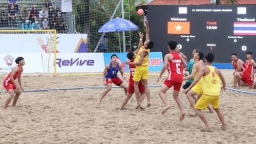 Bóng ném bãi biển nam có cơ hội "rinh" huy chương Vàng đầu tiên tại SEA Games 31