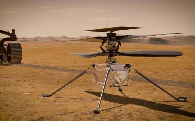 Trực thăng Ingenuity đã bay quanh sao Hỏa