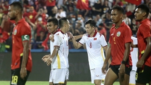 Thắng nhẹ Timor Leste, U23 Việt Nam vào bán kết với ngôi đầu bảng