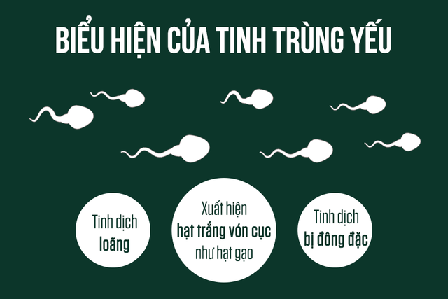 Dấu hiệu nhận biết tinh trùng yếu và thiếu ở nam giới