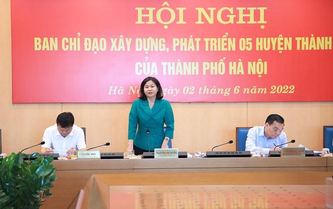 Phó Bí thư Thường trực Thành ủy Nguyễn Thị Tuyến phát biểu chỉ đạo tại hội nghị.