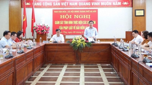 Ban Văn hóa-Xã hội HĐND TP giám sát thực hiện quy định BHXH tại Phúc Thọ