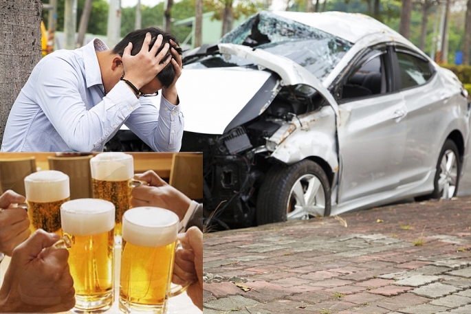 Uống rượu, bia, người điều khiển không lái xe để tránh tai nạn đáng tiếc. Ảnh minh họa