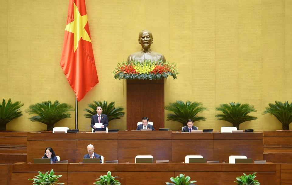 Phó Chủ tịch Quốc hội Nguyễn Đức Hải điều hành nội dung họp. Ảnh: Quochoi.vn