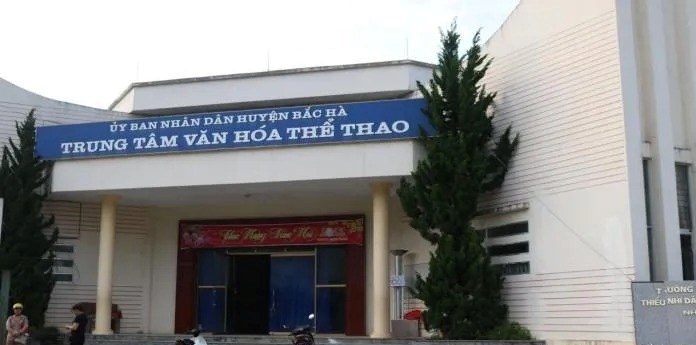 Trung tâm Văn hóa, Thể thao Truyền thông huyện Bắc Hà - nơi hai phóng viên gặp nạn đang công tác.