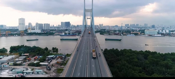 Cầu Phú Mỹ, TP.HCM: Thay đổi lộ trình đi lại để sửa chữa