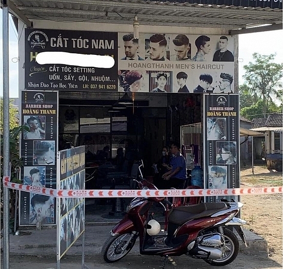 Tiệm cắt tóc nơi xảy ra vụ án mạng