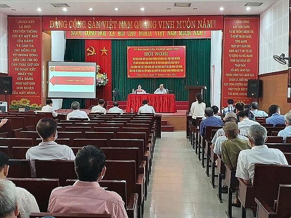 Hội nghị đối thoại về thực hiện mô hình chính quyền đô thị và CCHC tại phường Ngọc Thụy