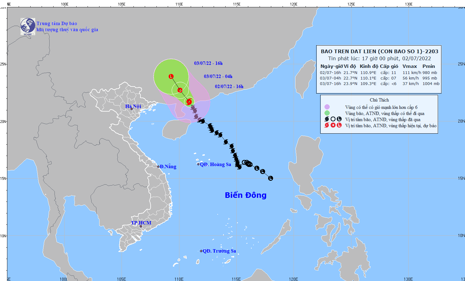 Bão số 1 đổ bộ đất liền Trung Quốc, Quảng Ninh, Hải Phòng có gió giật mạnh