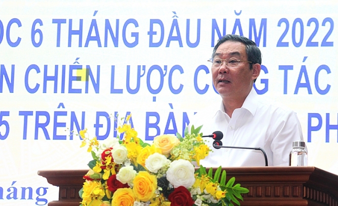 Phó Chủ tịch Thường trực phụ trách điều hành UBND thành phố Hà Nội Lê Hồng Sơn kết luận hội nghị.
