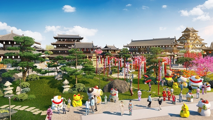 Công viên văn hóa Nhật Bản – nơi vui chơi lý tưởng của du khách. Ảnh phối cảnh minh họa