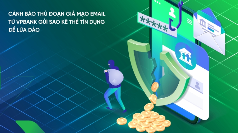 Cẩn trọng với email sao kê giả mạo ngân hàng