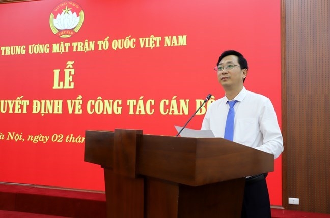 Ông Cao Xuân Thạo được điều động, bổ nhiệm làm Trưởng Ban Phong trào Cơ quan UBTƯ MTTQ Việt Nam