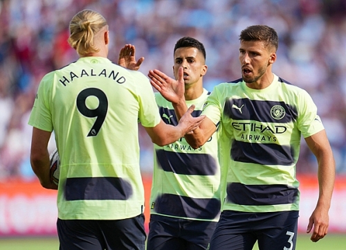 Haaland lập cú đúp ngay trận đầu của Man City tại Premier League