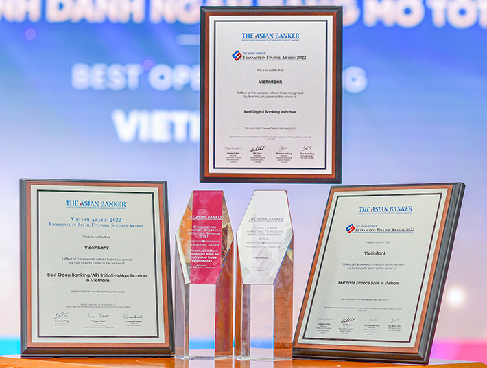 4 giải thưởng uy tín do The Asian Banker trao tặng VietinBank