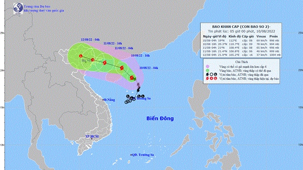 Thời tiết ngày 10/8: Bão số 2 di chuyển theo hướng Bắc Tây Bắc, Bắc Bộ có mưa to