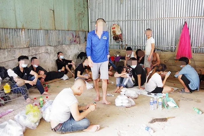 40 người chạy trốn khỏi casino ở Campuchia, nhập cảnh trái phép về Việt Nam. Ảnh: Biên phòng cung cấp