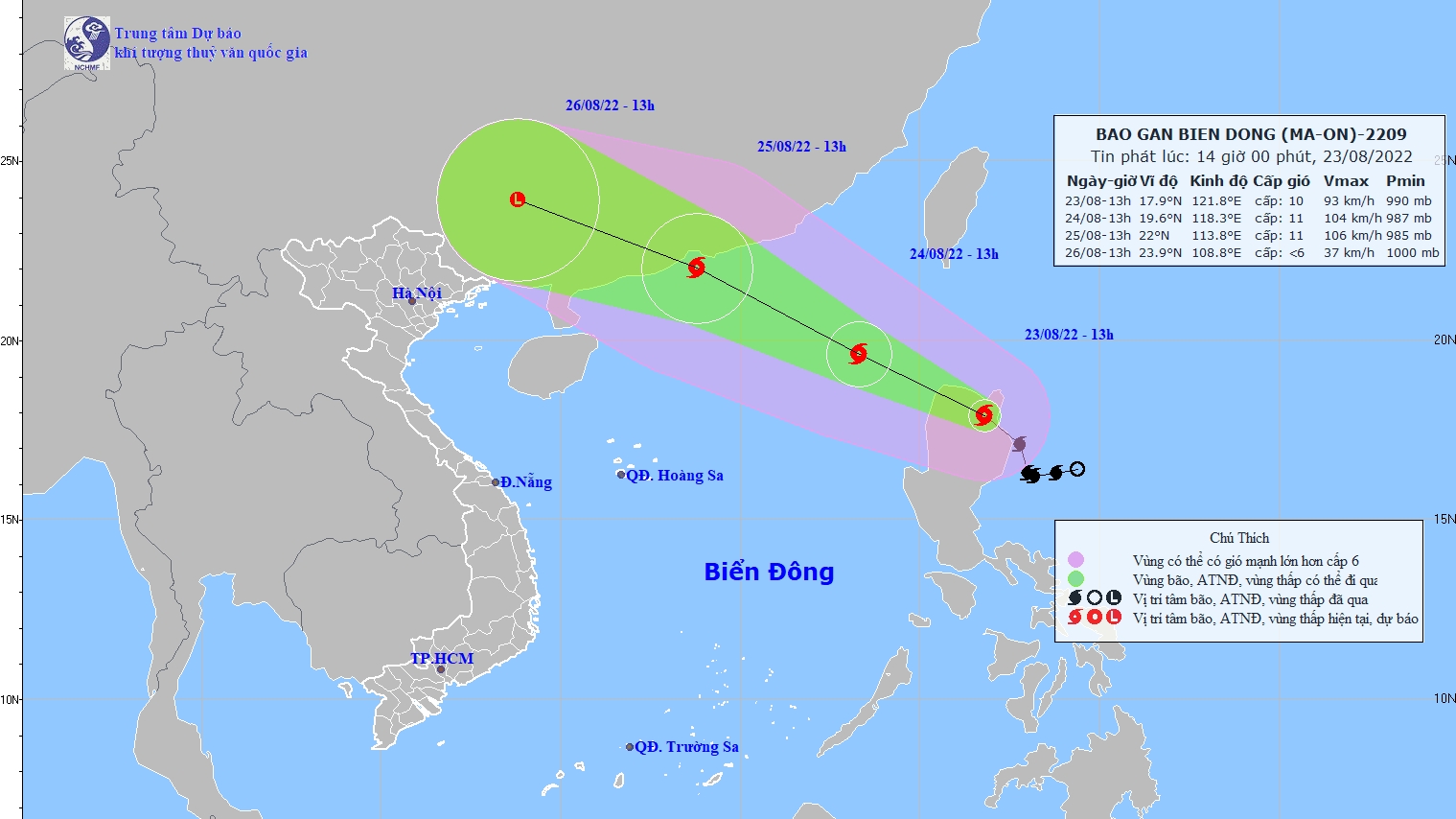 Bão Ma-on giật cấp 12 hướng vào Biển Đông