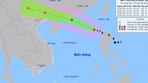 Thời tiết ngày 24/8: Bão Ma-on đi vào Biển Đông, Nam Bộ có mưa rào và dông