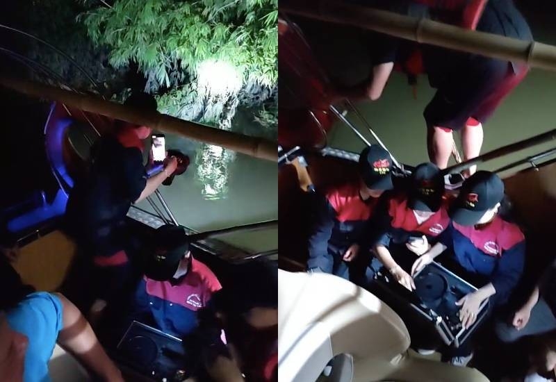 Các thành viên đội cứu hộ 116 Thái Bình soi camera tìm kiếm xuyên đêm thiếu nữ mất tích Lương Hải Như - Ảnh: Đội cứu hộ cứu nạn 116