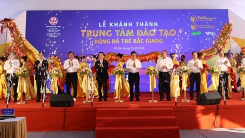 Hanoi FC khánh thành Trung tâm đào tạo bóng đá trẻ tại tỉnh Bắc Giang