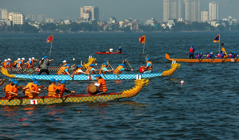 Giải Bơi chải thuyền rồng Hà Nội mở rộng năm 2022 chính thức khai mạc ngày 9/10