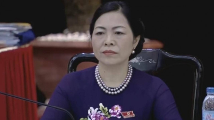 Bà Đinh Cẩm Vân khi còn đương chức
