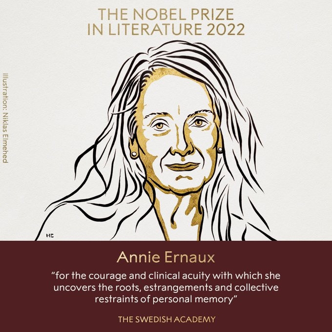 Nhà văn người Pháp được vinh danh tại giải Nobel Văn học 2022
