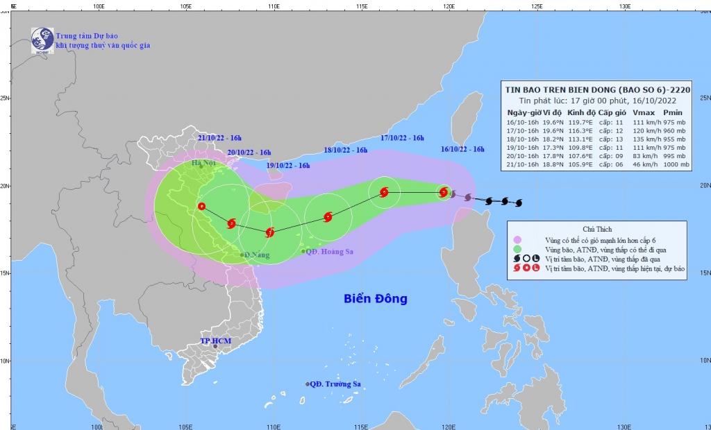 Bão Nesat vào Biển Đông trở thành cơn bão số 6