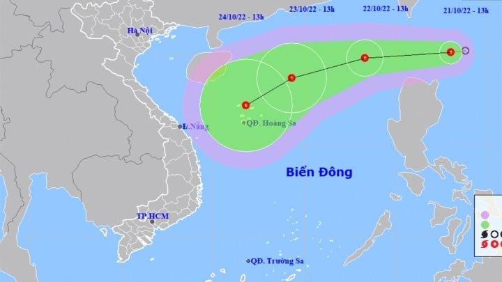 Xuất hiện áp thấp nhiệt đới gần Biển Đông