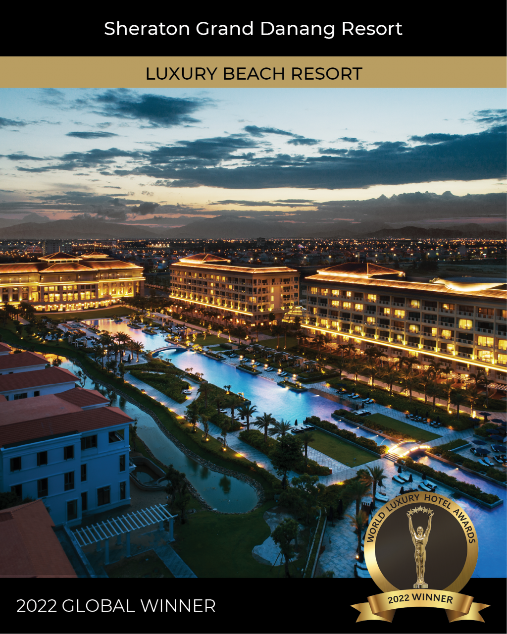 Khu nghỉ dưỡng Sheraton Grand Đà Nẵng của Tập đoàn BRG vinh dự nhận hai giải thưởng từ 2022 World Luxury Awards