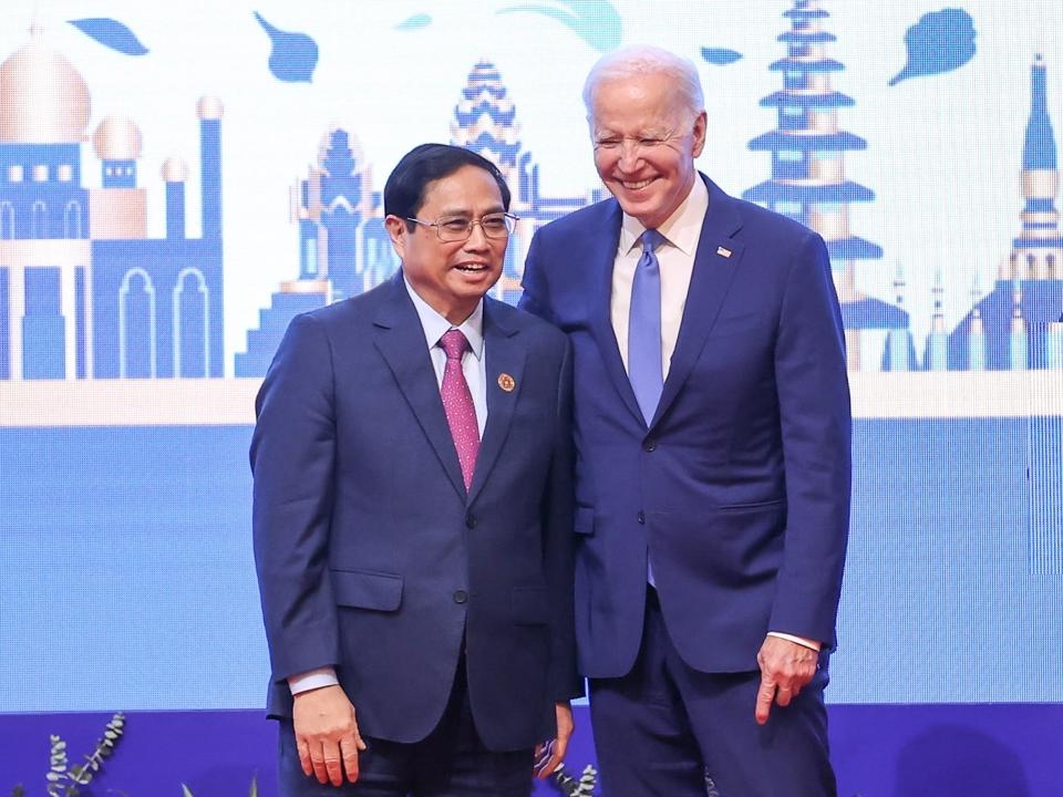 Thủ tướng Phạm Minh Chính trao đổi với Tổng thống Hoa Kỳ
