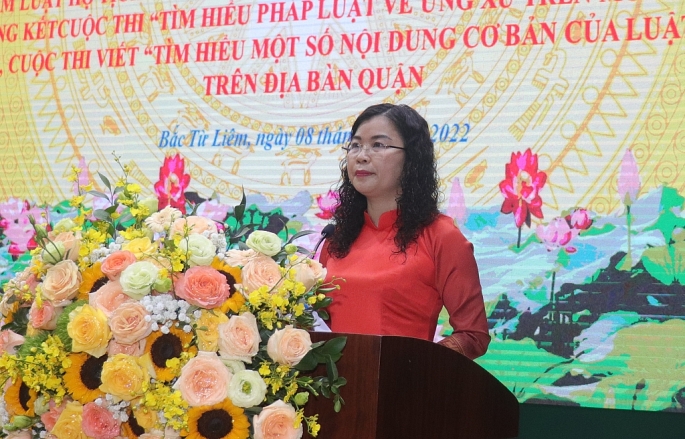 Bà Lê Thị Thu Hương, Phó Chủ tịch UBND quận Bắc Từ Liêm: “Ngày Pháp luật được quận triển khai đồng bộ, hiệu quả…”