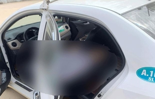 Ảnh hiện trường vụ việc (Nguồn: Hội tài xế Grab Hà Nội) Ảnh hiện trường vụ việc (Nguồn: Hội tài xế Grab Hà Nội)