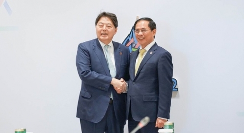 Bộ trưởng Ngoại giao Bùi Thanh Sơn gặp Bộ trưởng Ngoại giao Nhật Bản