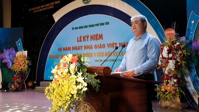 TP Vĩnh Yên long trọng tổ chức lễ kỷ niệm 40 năm Ngày nhà giáo Việt Nam