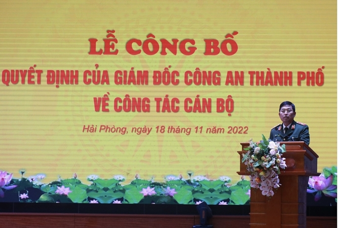 Thiếu tướng Vũ Thanh Chương, Giám đốc CATP phát biểu chỉ đạo tại hội nghị