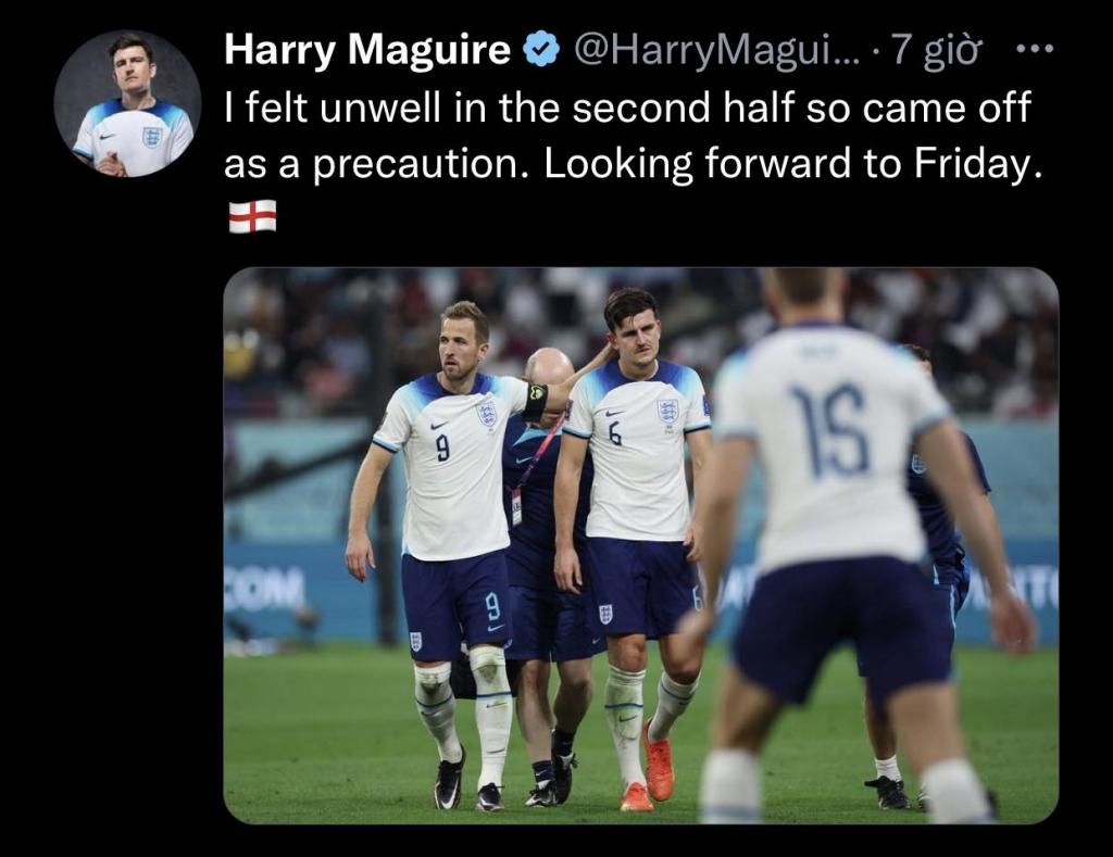 Tiết lộ lý do Harry Maguire phải xin rời sân sớm