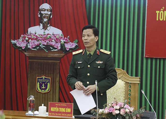 Trung tướng Nguyễn Trọng Bình tại Hội nghị.