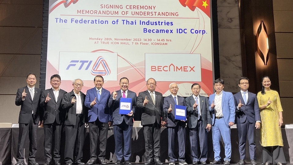 Tổng Công ty Becamex IDC ký kết hợp tác với Liên đoàn Công nghiệp Thái Lan