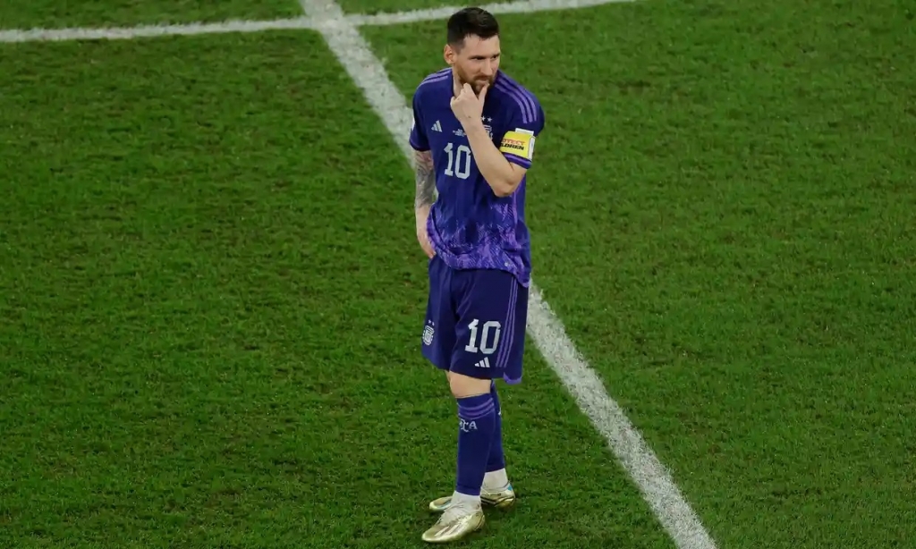 Argentina’s Lionel Messi has played three group games in nine days before the knockout stage in Qatar. Photograph: Tom Jenkins/The Guardian