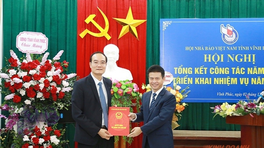 Ông Nguyễn Đình Bảng đảm nhiệm chức danh Chủ tịch Hội Nhà báo Vĩnh Phúc